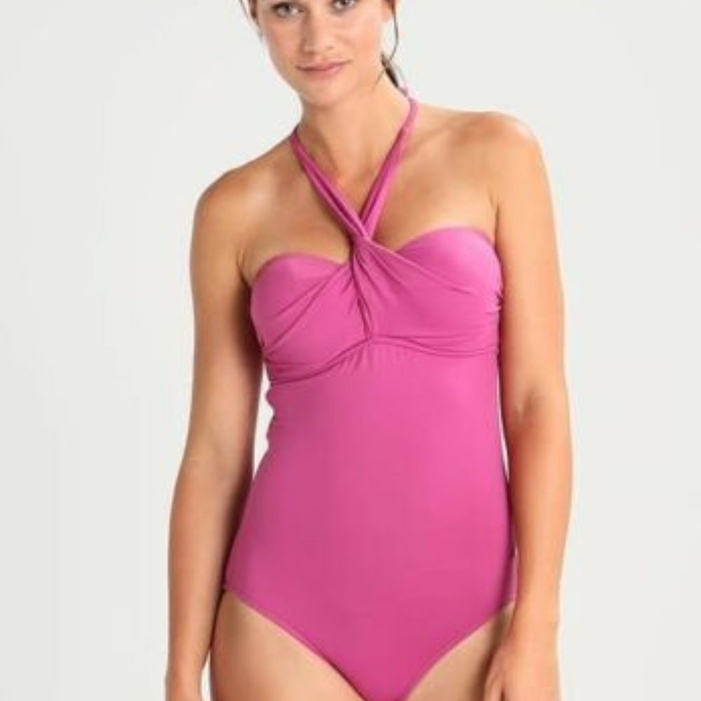 NWT-SEAFOLLY BERRY WRAP FRONT BANDEAU -USA6/AUS10.